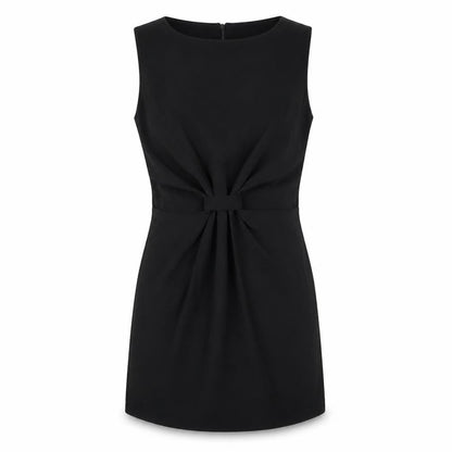 Love Womens Black Polyester A-Line Size M Round Neck Zip