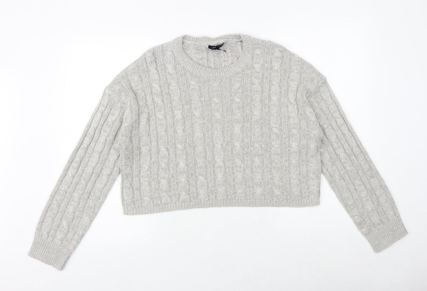 Womens UK Size L New Look Grey Pullover Jumper