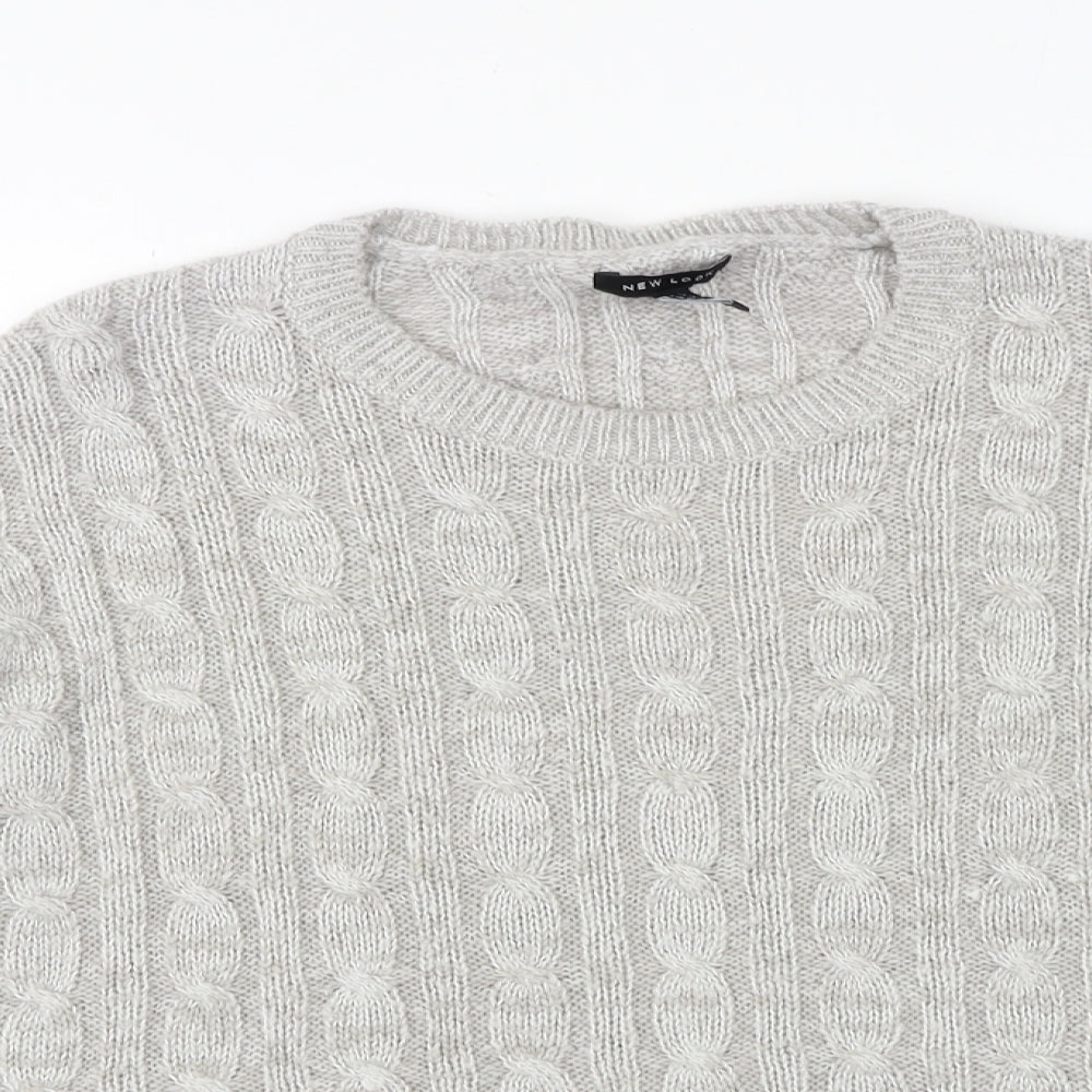 Womens UK Size L New Look Grey Pullover Jumper