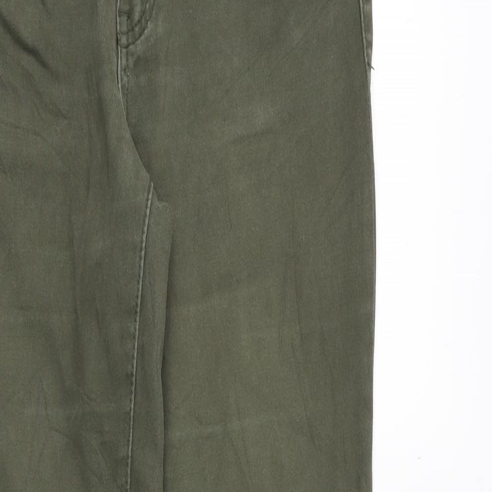 Osika Jeans Womens Green Cotton Straight Jeans Size 32 in Regular Zip