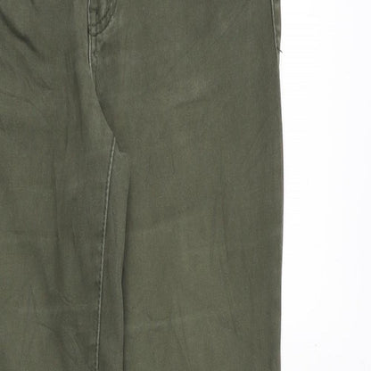 Osika Jeans Womens Green Cotton Straight Jeans Size 32 in Regular Zip