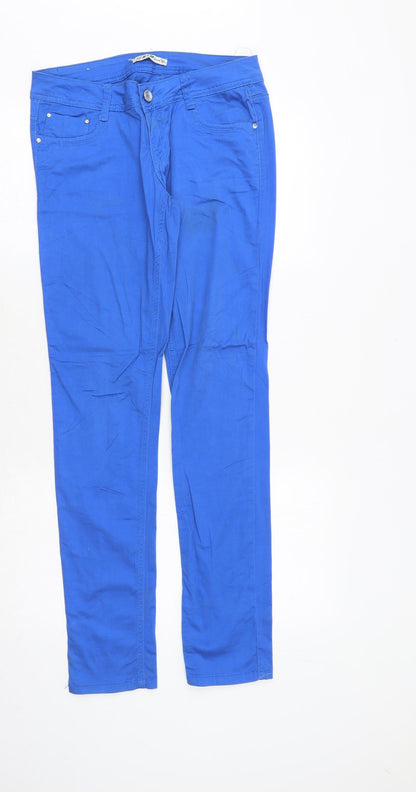 S+D Jeans Womens Blue Cotton Skinny Jeans Size 32 in Regular Zip