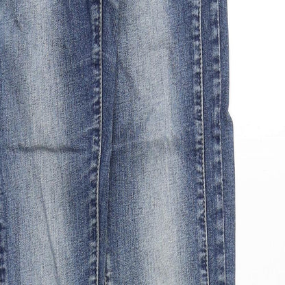 slivillim Womens Blue Cotton Skinny Jeans Size 8 Regular Zip