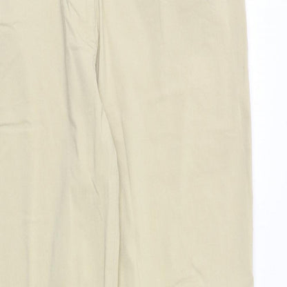 Yessica Womens Beige Polyester Trousers Size 16 Regular Zip