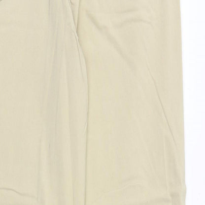 Yessica Womens Beige Polyester Trousers Size 16 Regular Zip