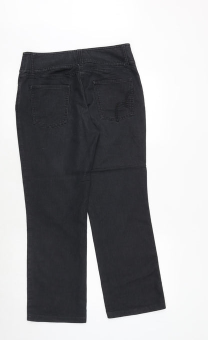 Womens UK Size 10 Marks and Spencer Regular Fit Straight Black Jeans
