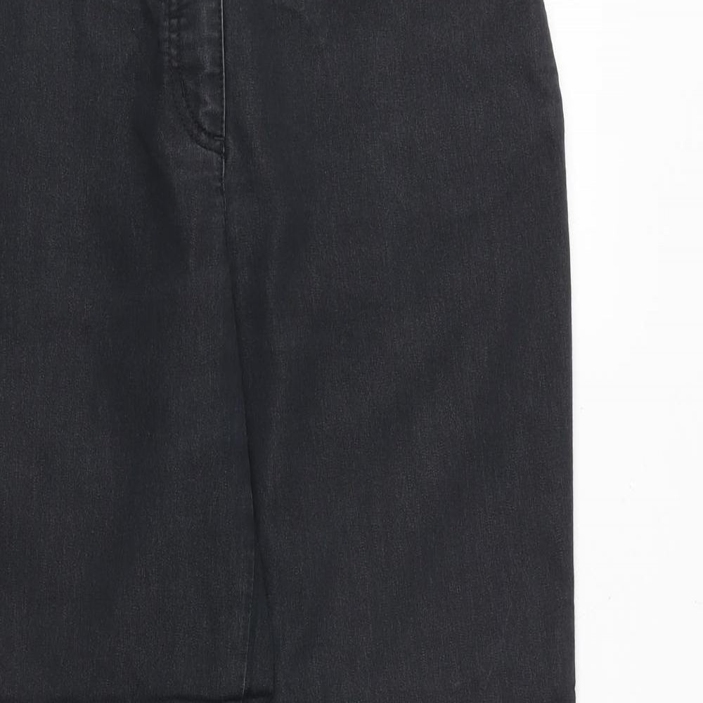 Womens UK Size 10 Marks and Spencer Regular Fit Straight Black Jeans