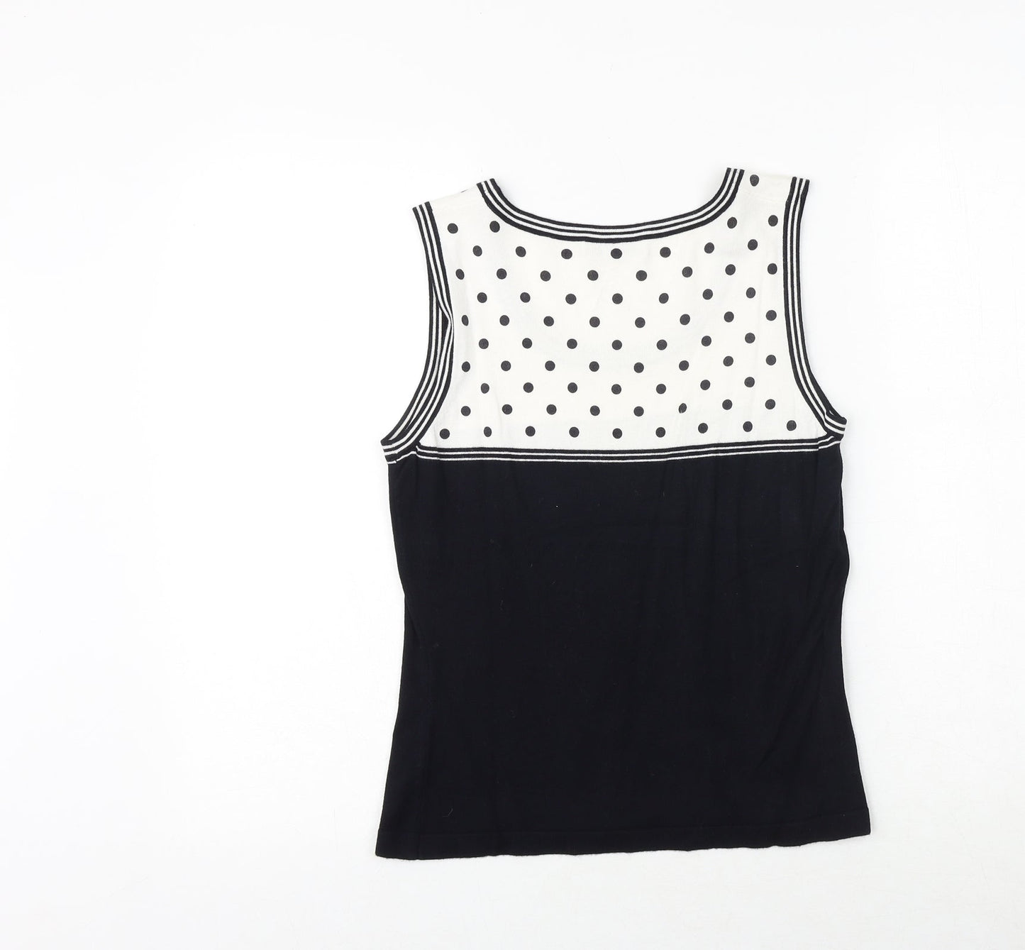 Womens UK Size S Precis Black Basic Tank