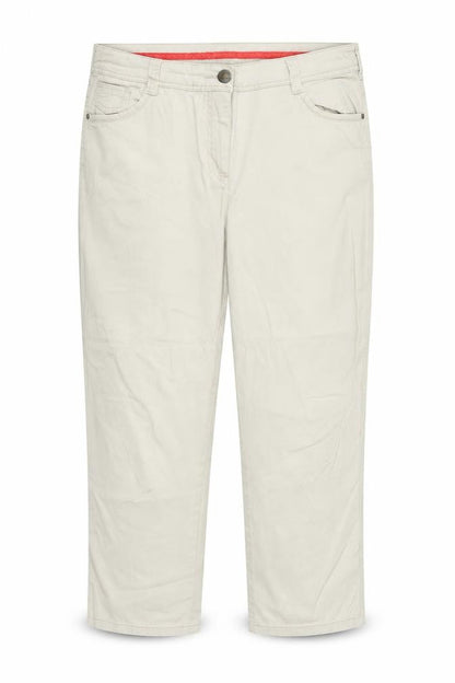 Womens UK Size 34 in Cecil Regular Fit Cropped Beige Trousers