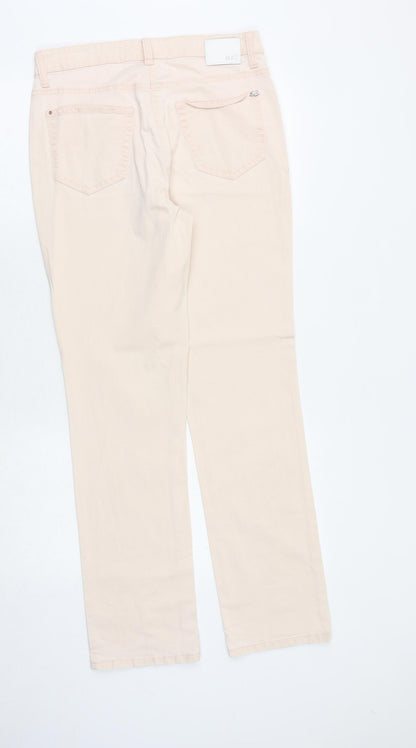 Mac Womens Pink Cotton Straight Jeans Size 30 in Regular Zip