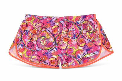 Ellesse Womens Pink Geometric Polyester Sweat Shorts Size 12 Regular Pull On