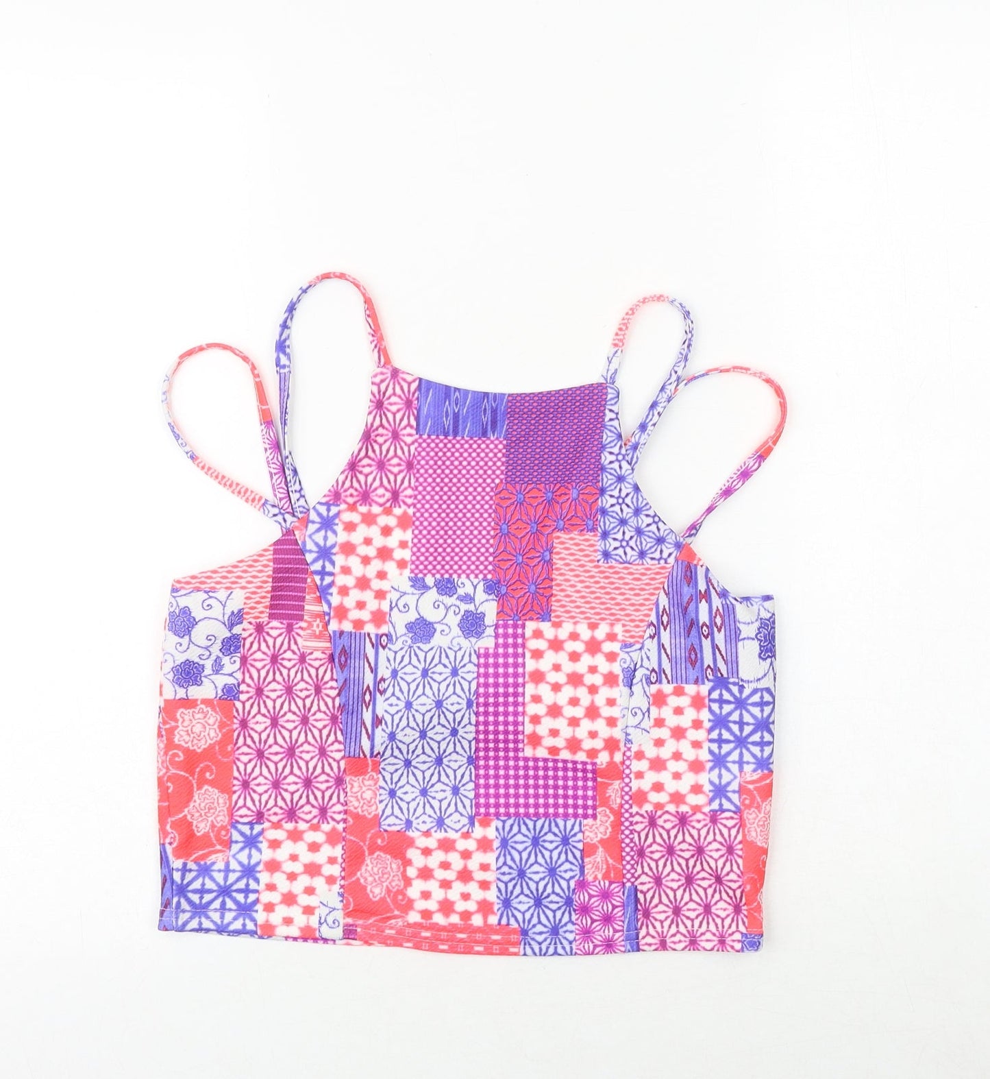 Womens UK Size 14 Missguided Multicoloured Basic Tank
