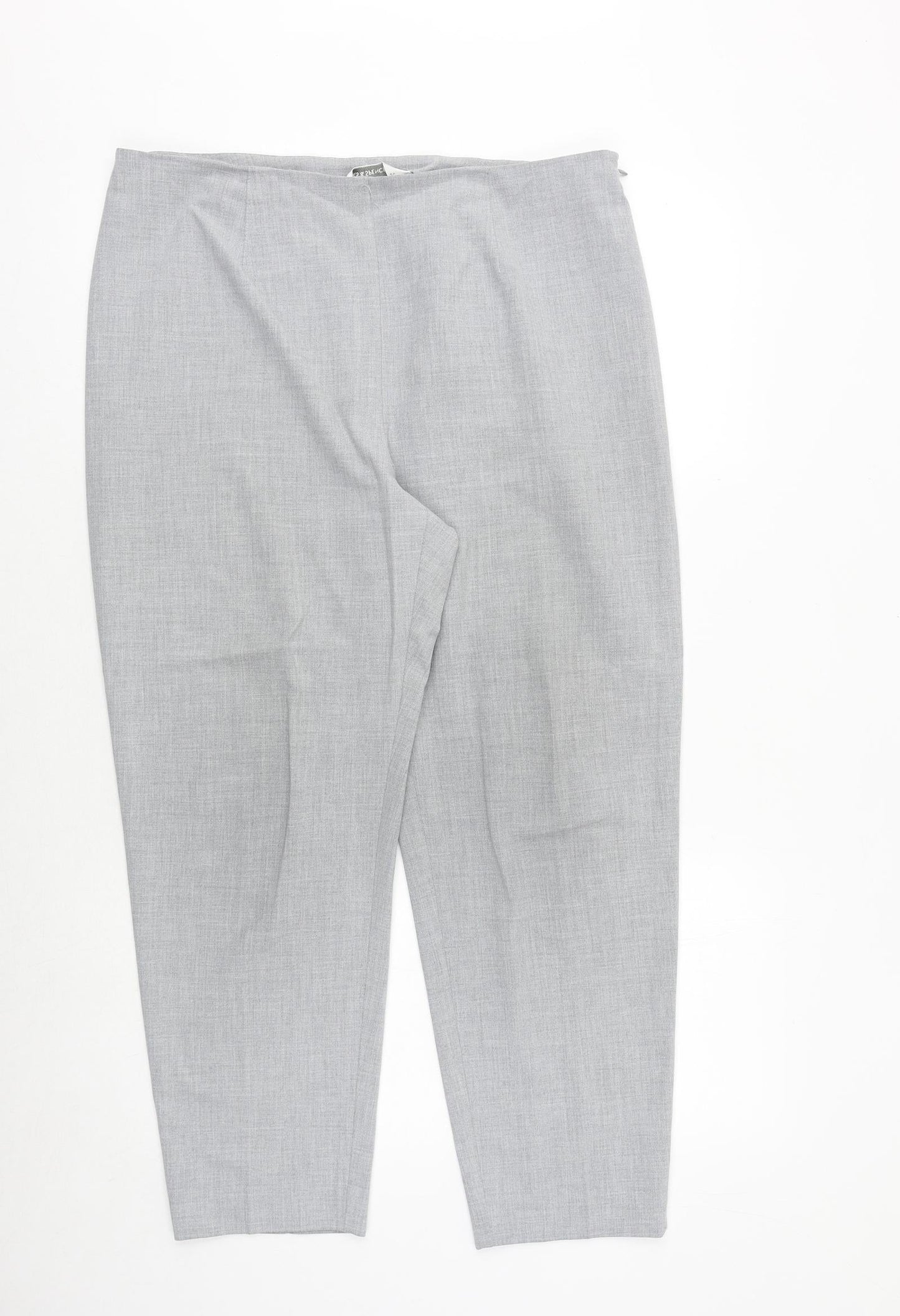 Womens UK Size 18 Marks and Spencer Regular Fit Carrot Grey Trousers