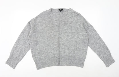 Womens UK Size M New Look Grey Pullover Jumper