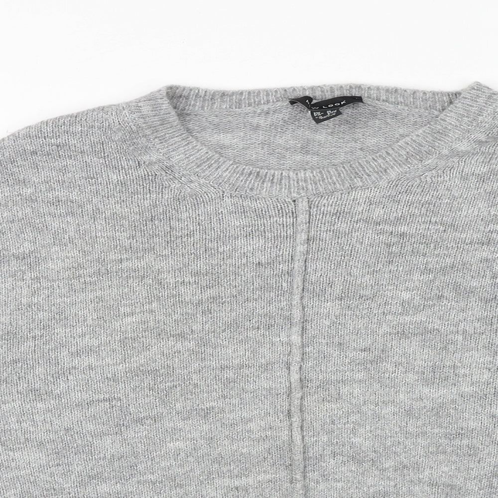 Womens UK Size M New Look Grey Pullover Jumper