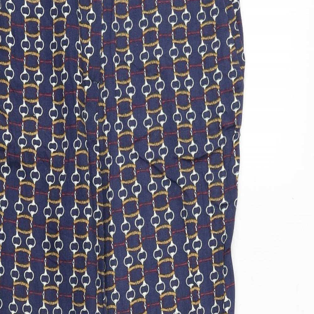 Womens UK Size 8 Zara Regular Fit Chino Blue Trousers