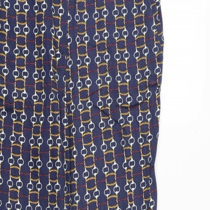 Womens UK Size 8 Zara Regular Fit Chino Blue Trousers