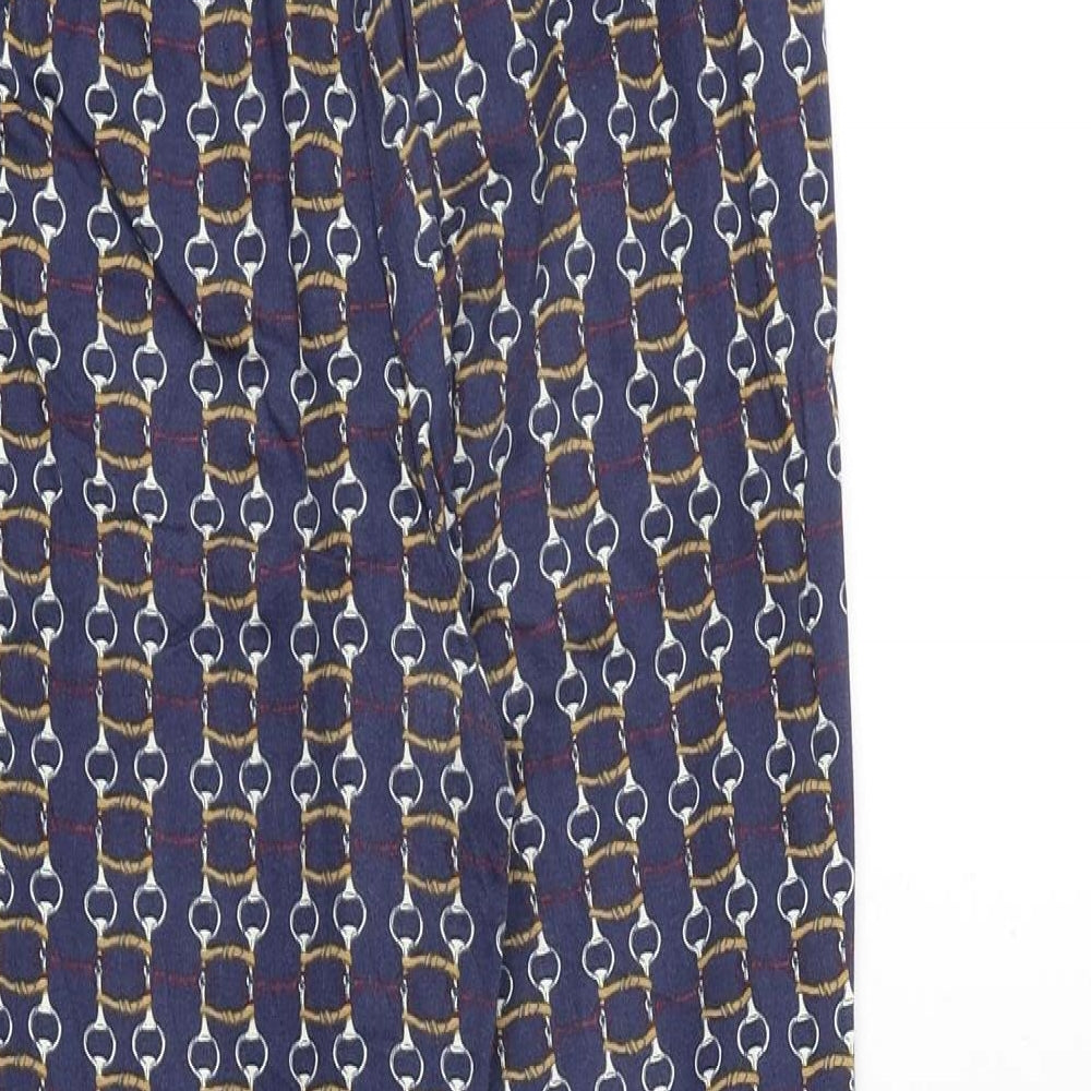 Womens UK Size 8 Zara Regular Fit Chino Blue Trousers