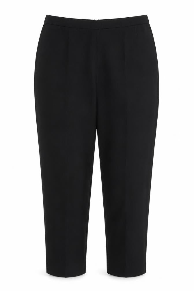 Womens UK Size 38 in EWM Regular Fit Carrot Black Trousers
