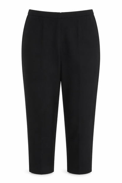 Womens UK Size 38 in EWM Regular Fit Carrot Black Trousers