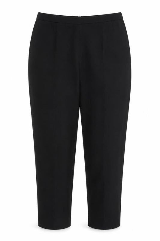 Womens UK Size 38 in EWM Regular Fit Carrot Black Trousers