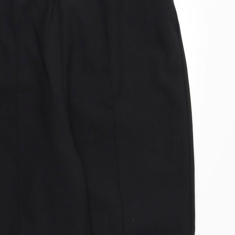 Womens UK Size 38 in EWM Regular Fit Carrot Black Trousers