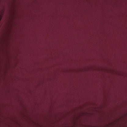 Mens UK Size S Gildan Red Pullover Sweatshirt