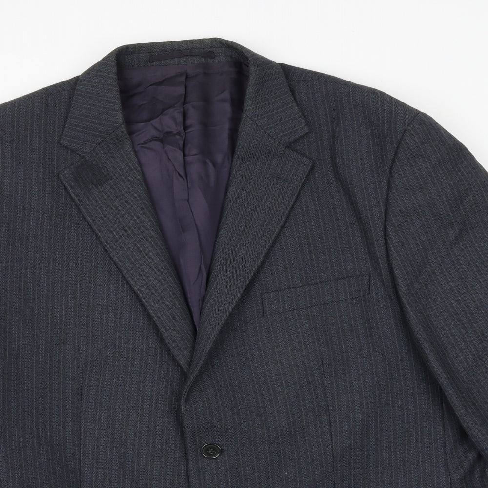 Mens UK Size 46 Wellington Regular Blue Suit Jacket