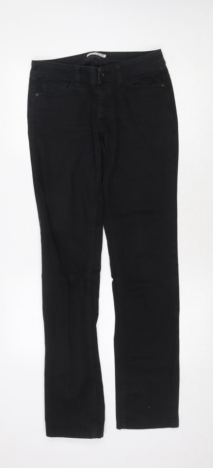 De. Corp Womens Black Cotton Straight Jeans Size 32 in Regular Zip