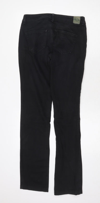 De. Corp Womens Black Cotton Straight Jeans Size 32 in Regular Zip