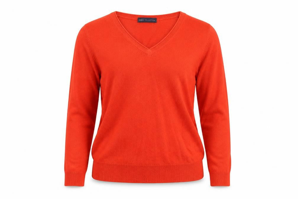 Womens UK Size 14 Marks and Spencer Red Pullover Jumper