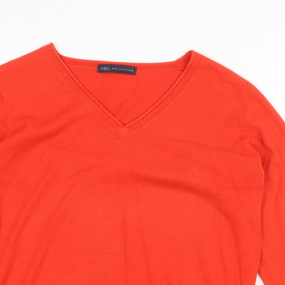 Womens UK Size 14 Marks and Spencer Red Pullover Jumper