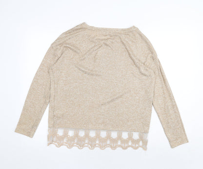 Womens UK Size 12 NEXT Beige Pullover Jumper