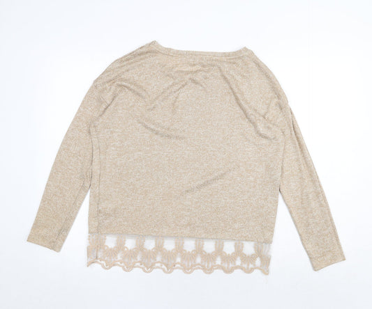 Womens UK Size 12 NEXT Beige Pullover Jumper