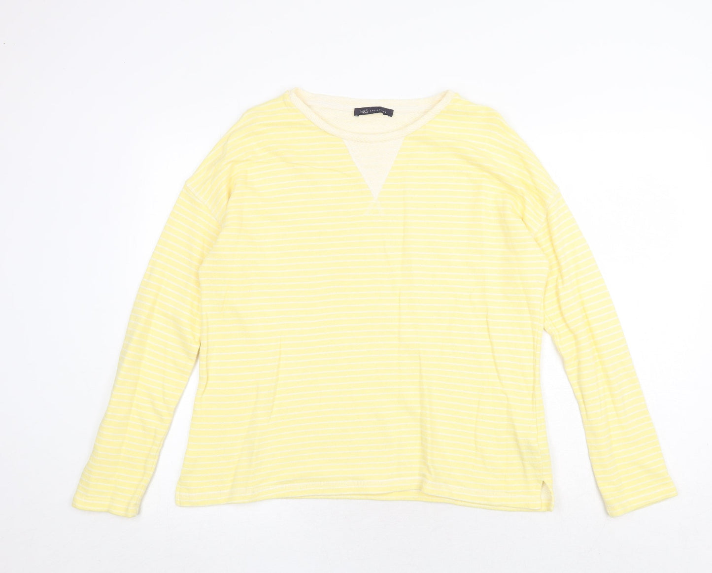 Womens UK Size 12 Marks and Spencer Yellow Pullover Jumper