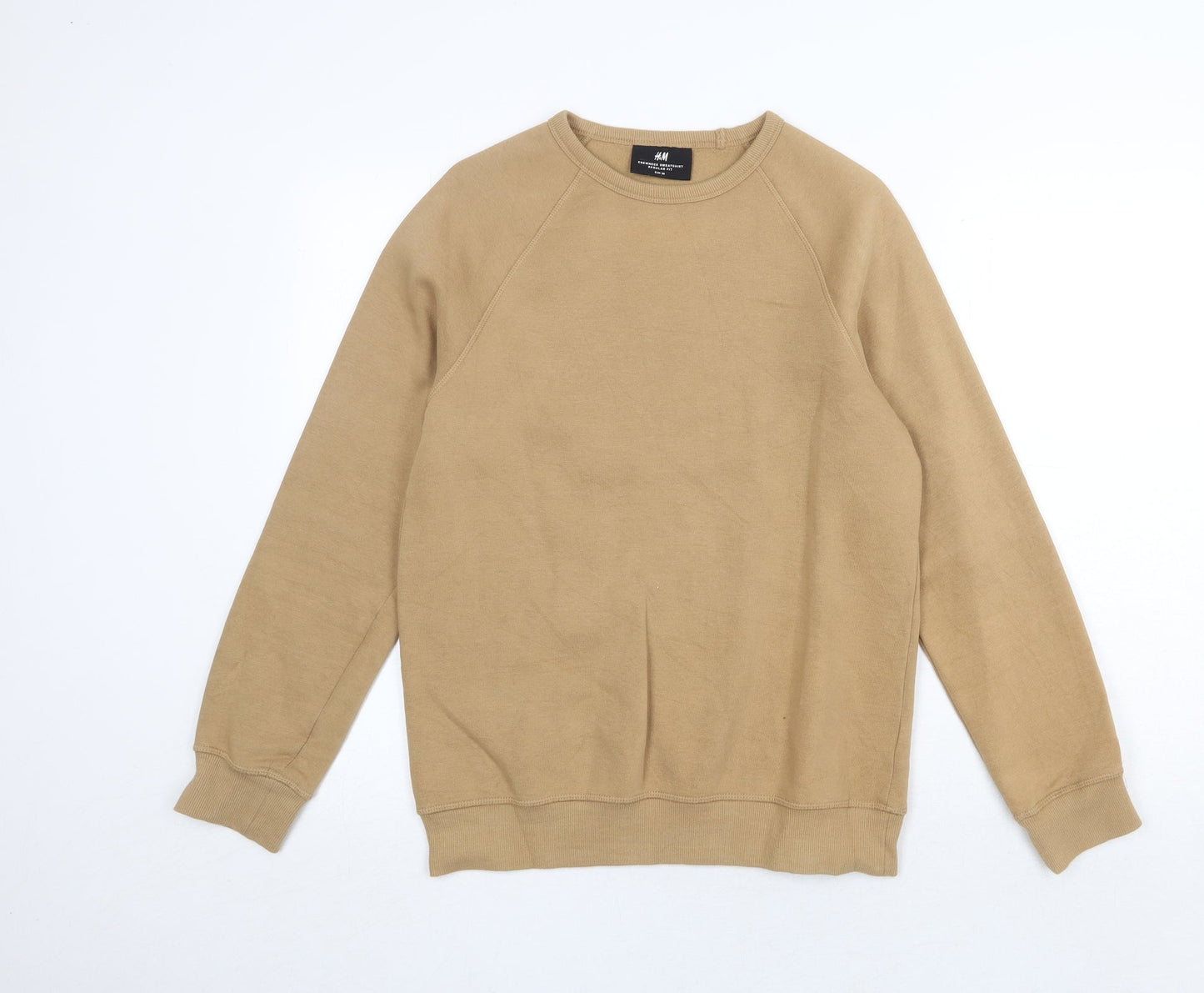 Mens UK Size XS H&M Beige Pullover Sweatshirt