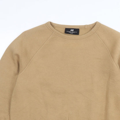 Mens UK Size XS H&M Beige Pullover Sweatshirt