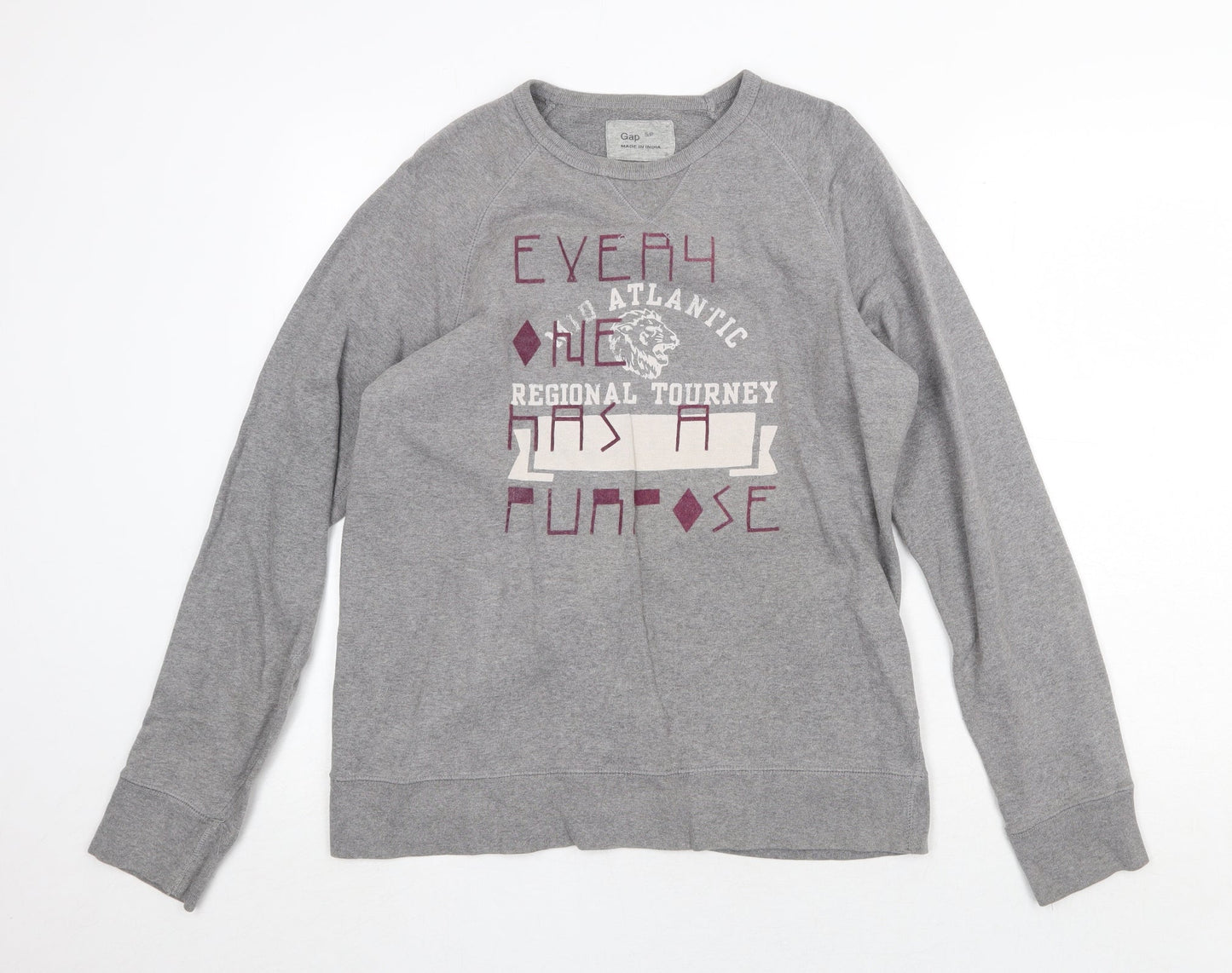 Mens UK Size S Gap Grey Pullover Sweatshirt