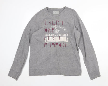 Mens UK Size S Gap Grey Pullover Sweatshirt