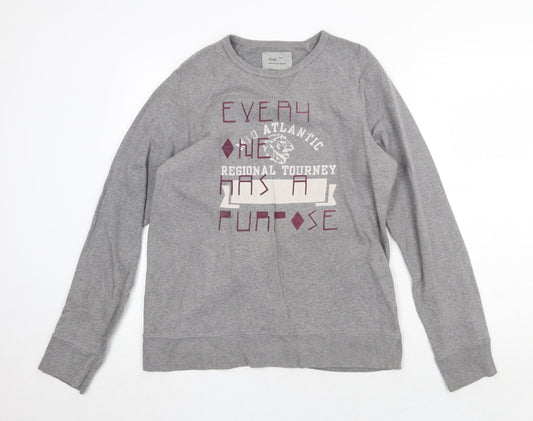 Mens UK Size S Gap Grey Pullover Sweatshirt