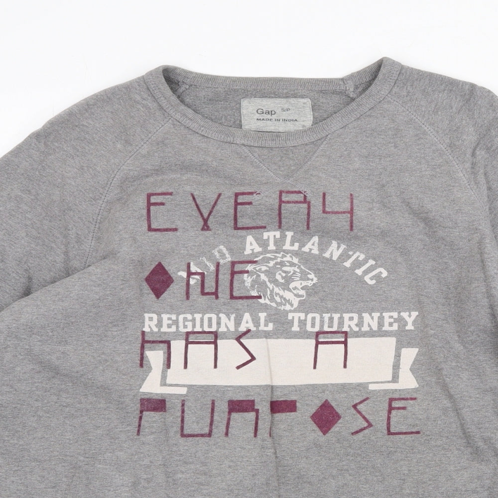 Mens UK Size S Gap Grey Pullover Sweatshirt