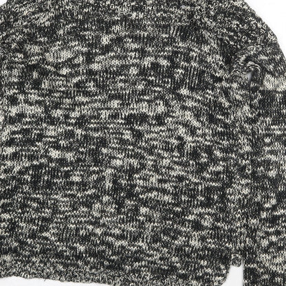 JACK Womens Black Round Neck Acrylic Pullover Jumper Size S