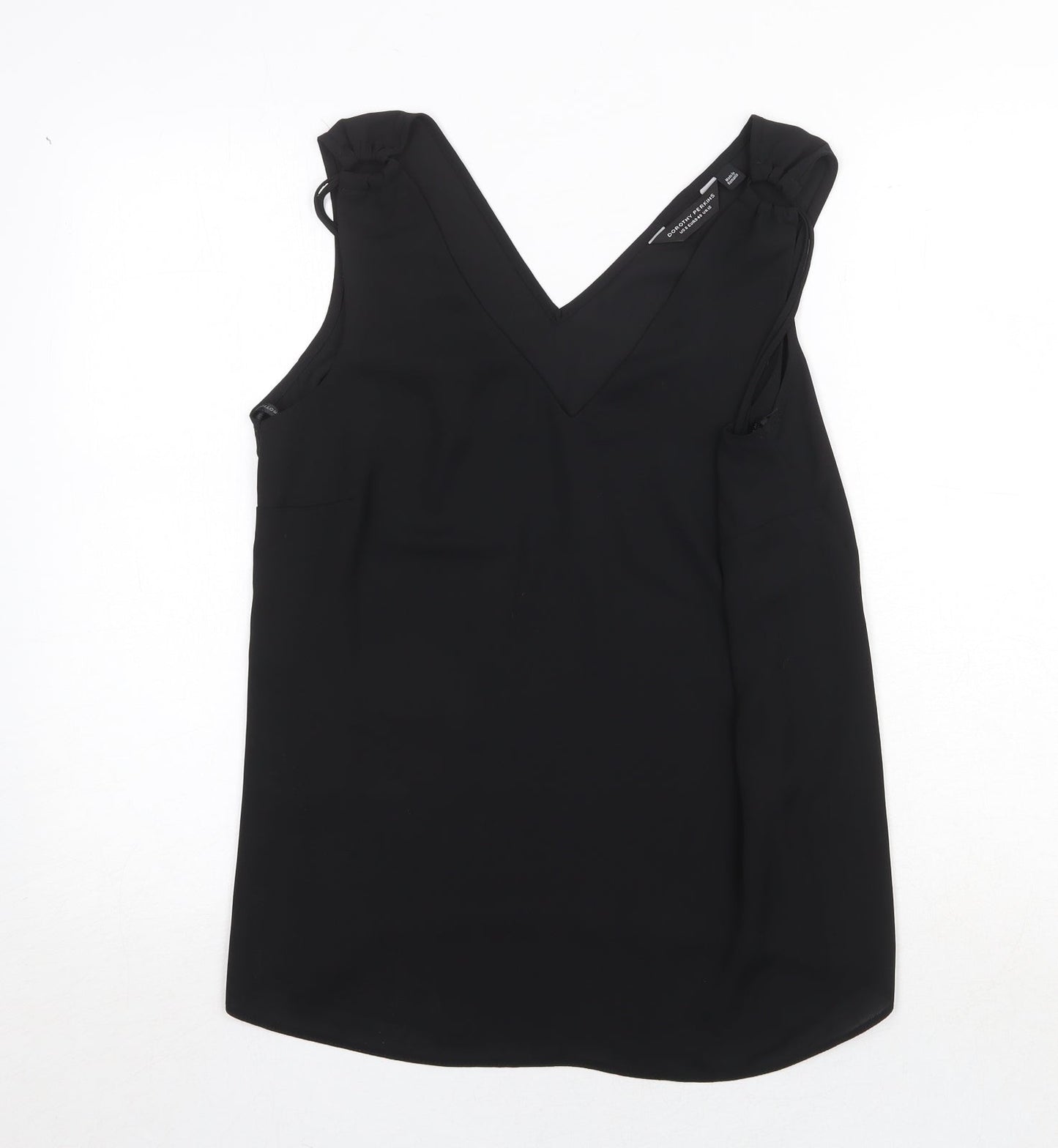 Womens UK Size 12 Dorothy Perkins Black Basic Tank