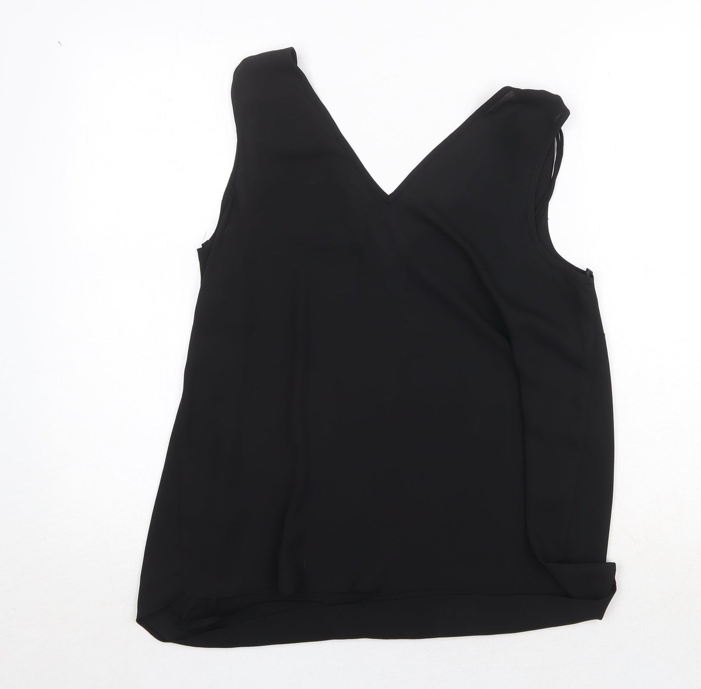 Womens UK Size 12 Dorothy Perkins Black Basic Tank