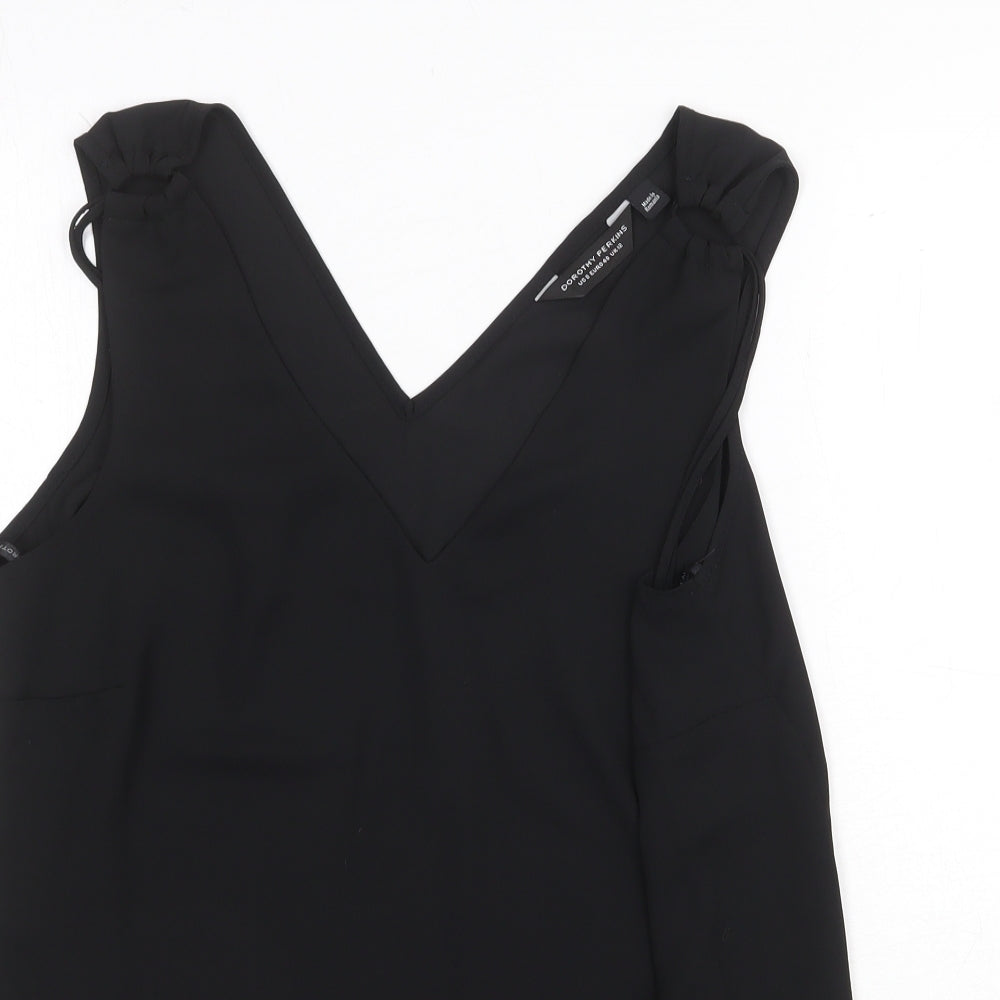 Womens UK Size 12 Dorothy Perkins Black Basic Tank