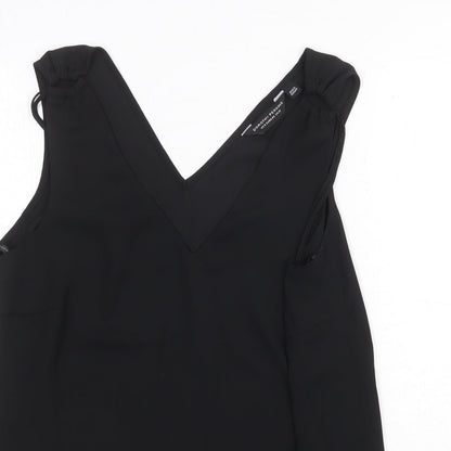 Womens UK Size 12 Dorothy Perkins Black Basic Tank