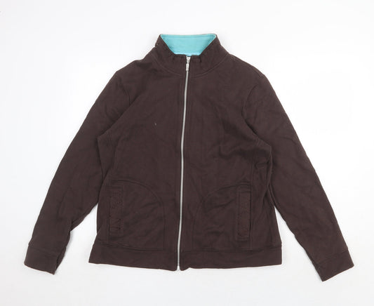 Maine New England Womens Brown Jacket Size 16 Zip