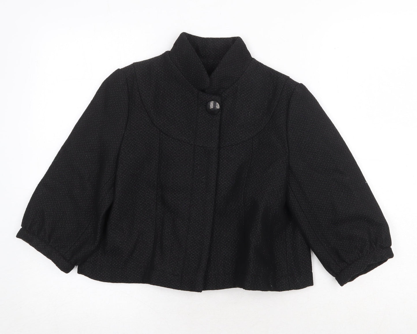 IXF Womens Black Geometric Jacket Size M Button