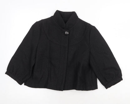 IXF Womens Black Geometric Jacket Size M Button