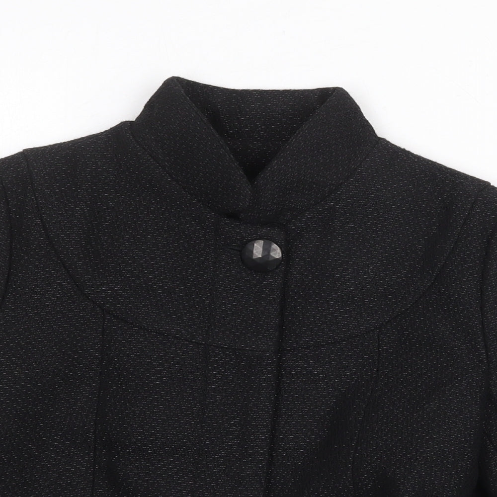 IXF Womens Black Geometric Jacket Size M Button